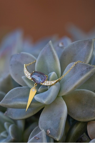 Bull's eye Tourmaline Necklace | Uranus Collection                                                               